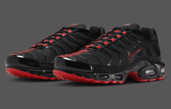Men's Red/Black Running weapon Air Max Plus Shoes 041